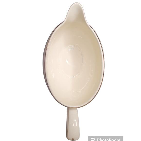 VTG Canonsburg Gravy Boat w/ Underplate Floral Yellow Trim White China GUC - Picture 6 of 11